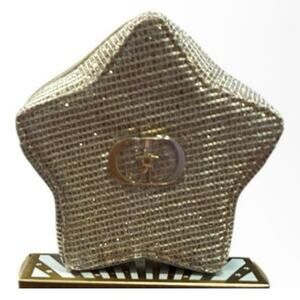 Christian Dior Pouch Star Gold Beige Novelty Holiday Exclusive 2025 Makeup Bag